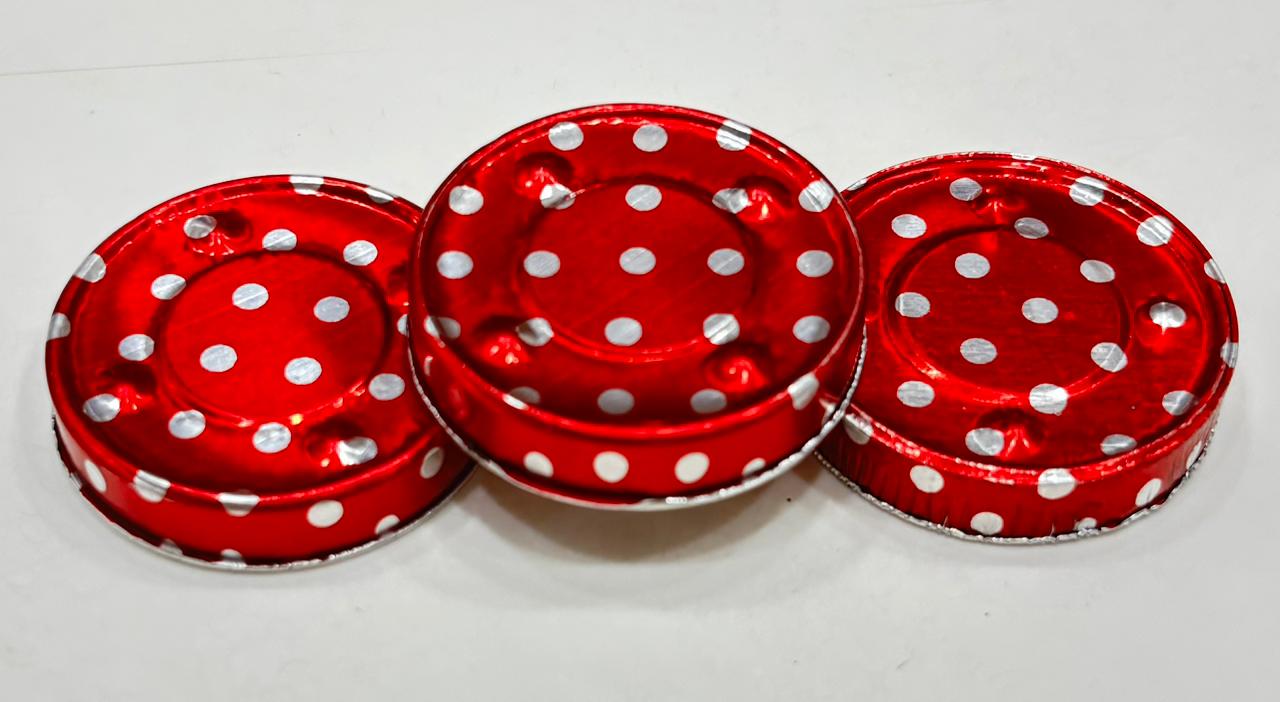 Dot Printed Candle Cap-37.5x10mm (Mix Colour)