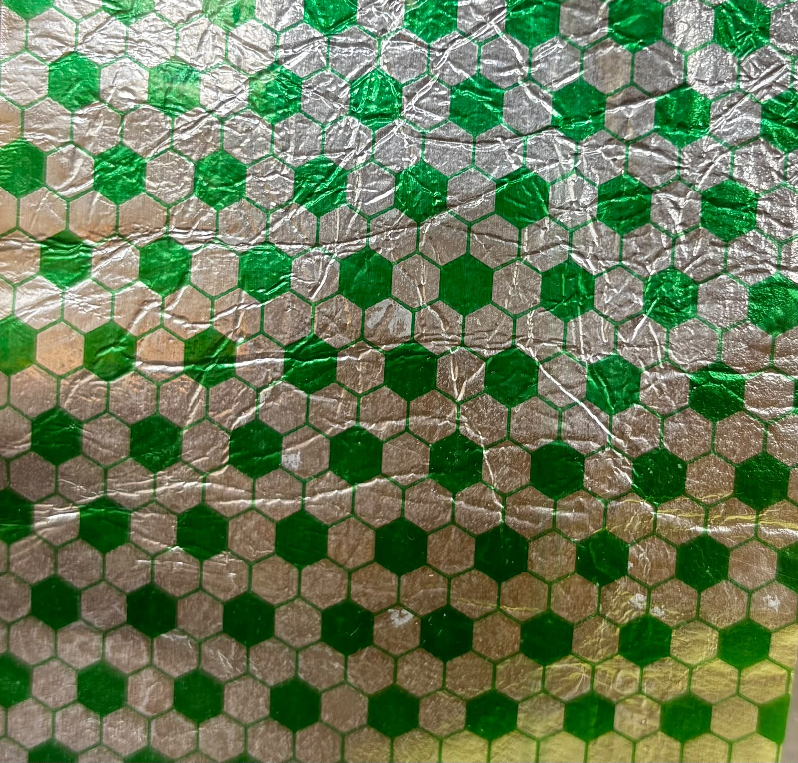 Football Design Chocolate Foil-Silver/Green