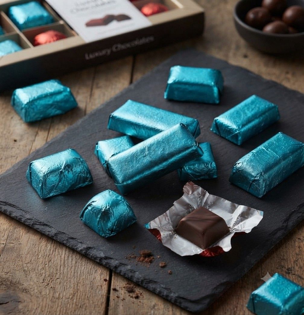 Light Blue Plain Colour Chocolate Foil Wrapper