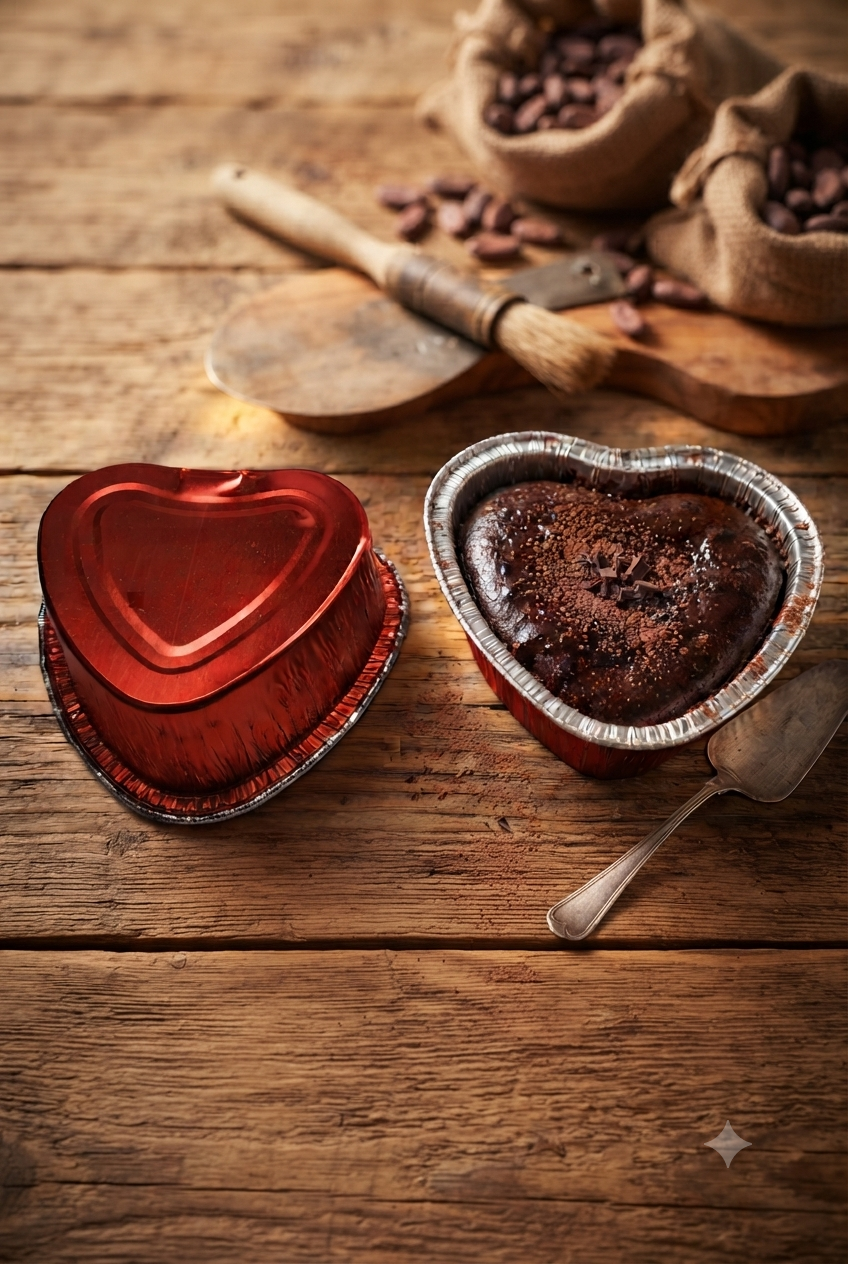 Red Heart Baking Cups (100ml)