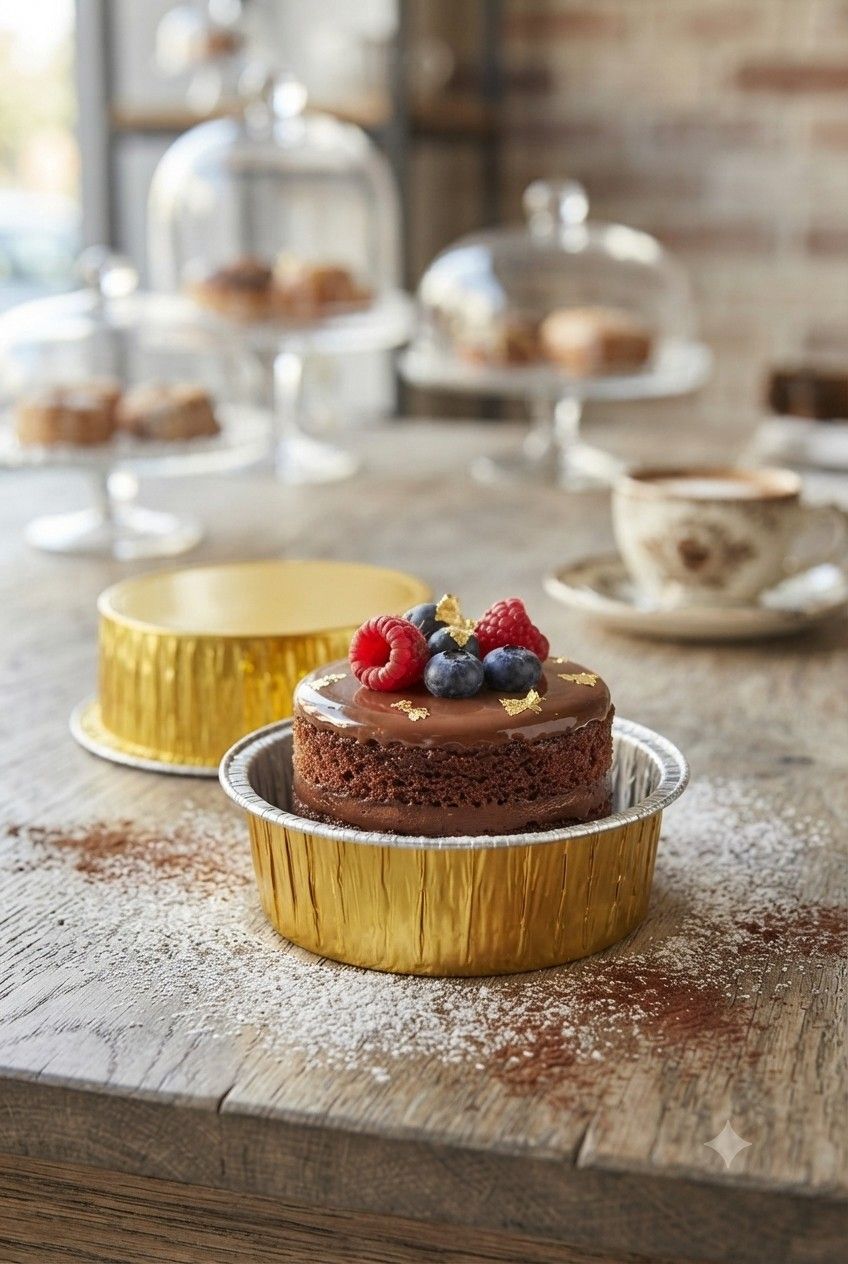 Round Golden Baking Cups-150